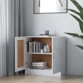 Bibliothèque Blanc 82,5x30,5x80 cm Aggloméré