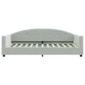 Lit de repos gris clair 90x200 cm velours