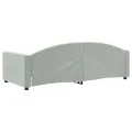 Lit de repos gris clair 90x200 cm velours