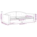 Lit de repos gris clair 90x200 cm velours