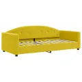 Lit de repos jaune 90x200 cm velours