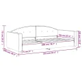 Lit de repos jaune 90x200 cm velours