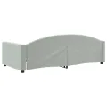 Lit de repos gris clair 100x200 cm velours