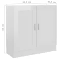 Bibliothèque Blanc brillant 82,5x30,5x80 cm Aggloméré