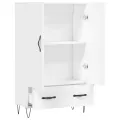 Buffet haut blanc 69,5x31x115 cm bois d'ingénierie