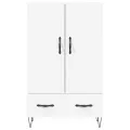 Buffet haut blanc 69,5x31x115 cm bois d'ingénierie
