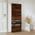 Armoire à chaussures Chêne fumé 59x17x169 cm Bois d'ingénierie