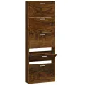 Armoire à chaussures Chêne fumé 59x17x169 cm Bois d'ingénierie