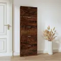 Armoire à chaussures Chêne fumé 59x17x169 cm Bois d'ingénierie