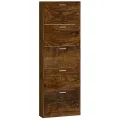 Armoire à chaussures Chêne fumé 59x17x169 cm Bois d'ingénierie