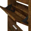 Armoire à chaussures Chêne fumé 59x17x169 cm Bois d'ingénierie