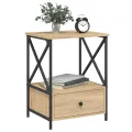 Tables de chevet 2 pcs chêne sonoma 50x41x65 cm bois ingénierie