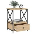 Tables de chevet 2 pcs chêne sonoma 50x41x65 cm bois ingénierie