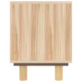 Meuble TV Marron 105x30x40 cm Bois de pin massif rotin naturel