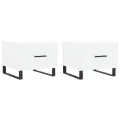 Tables basses 2 pcs blanc 50x50x40 cm bois d'ingénierie