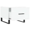 Tables basses 2 pcs blanc 50x50x40 cm bois d'ingénierie