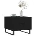 Tables basses 2 pcs noir 50x50x40 cm bois d'ingénierie