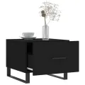 Tables basses 2 pcs noir 50x50x40 cm bois d'ingénierie