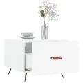 Table basse blanc brillant 50x50x40 cm bois d'ingénierie