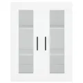 Armoires murales 2 pcs blanc bois d'ingénierie