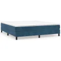 cadre de lit Bleu foncé 180x200 cm Velours