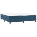 cadre de lit Bleu foncé 180x200 cm Velours