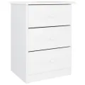 Table de chevet ALTA blanc 41x35x55 cm bois de pin massif
