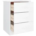 Table de chevet ALTA blanc 41x35x55 cm bois de pin massif