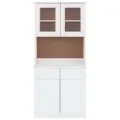 Buffet ALTA blanc 77x35x165 cm bois massif de pin