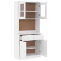 Buffet ALTA blanc 77x35x165 cm bois massif de pin