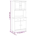 Buffet ALTA blanc 77x35x165 cm bois massif de pin