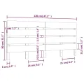 Tête de lit Blanc 120x3x80 cm Bois massif de pin