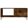 Table basse chêne fumé 90x50x40 cm bois d'ingénierie