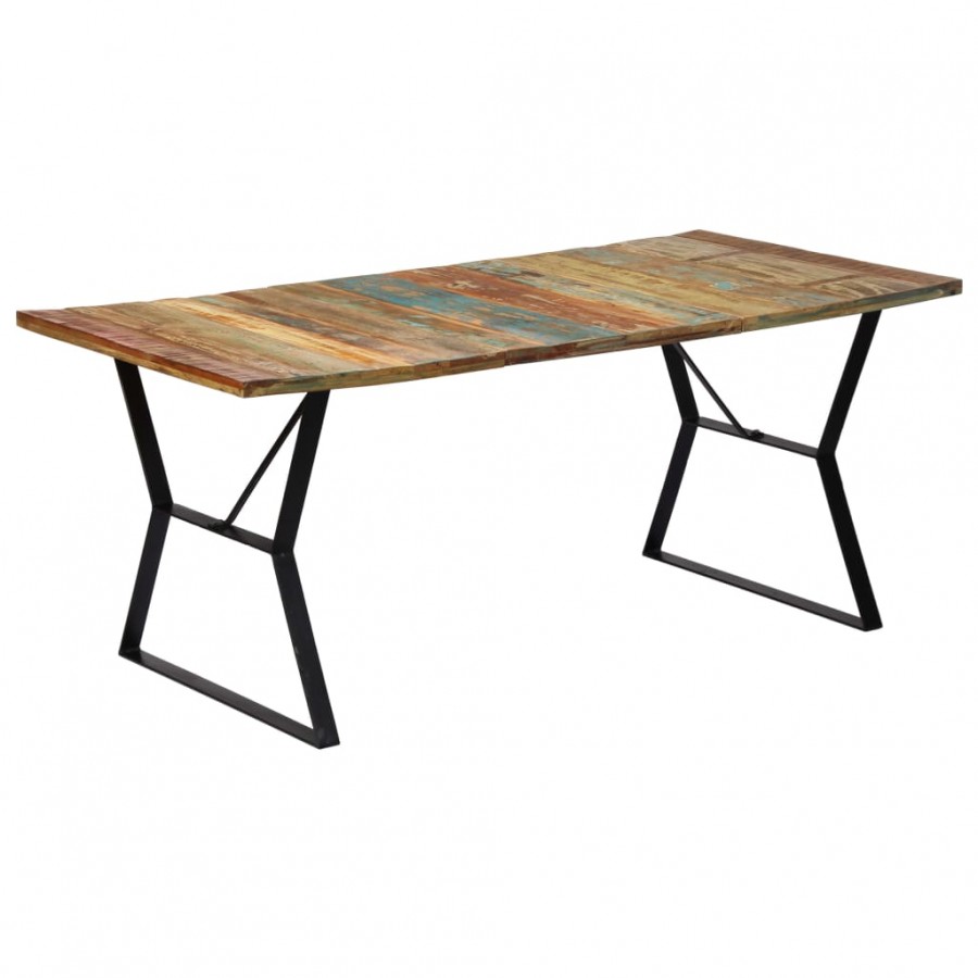 Table de salle à manger 180x90x76cm Bois de récupération solide