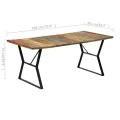 Table de salle à manger 180x90x76cm Bois de récupération solide