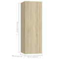 Ensemble de meuble TV 3 pcs Chêne sonoma Aggloméré