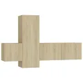 Ensemble de meubles TV 3 pcs Chêne sonoma Aggloméré