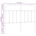 Tête de lit métal blanc 120 cm