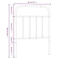 Tête de lit métal blanc 75 cm