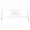 Table basse blanc 102x50x40 cm bois d'ingénierie