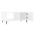 Table basse Blanc brillant 90x50x40 cm Bois d'ingénierie
