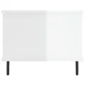 Table basse Blanc brillant 90x50x40 cm Bois d'ingénierie