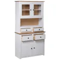 Buffet haut Blanc 93x40,5x180 cm Pin Gamme Panama
