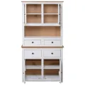 Buffet haut Blanc 93x40,5x180 cm Pin Gamme Panama