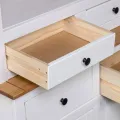 Buffet haut Blanc 93x40,5x180 cm Pin Gamme Panama