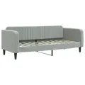 Lit de jour avec matelas gris clair 80x200 cm velours