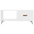 Table basse Blanc brillant 90x50x40 cm Bois d'ingénierie