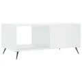 Table basse Blanc brillant 90x50x40 cm Bois d'ingénierie