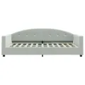 Lit de jour avec matelas gris clair 100x200 cm velours