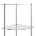 Étagère à 6 niveaux Transparent 30x30x160 cm Verre trempé